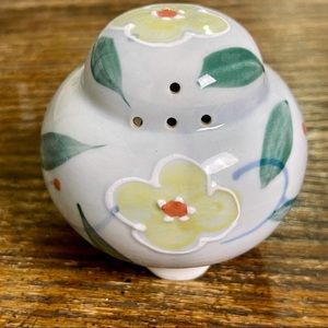 Vintage Ben Rickert Floral Pomander Ceramic Fragrance Jar